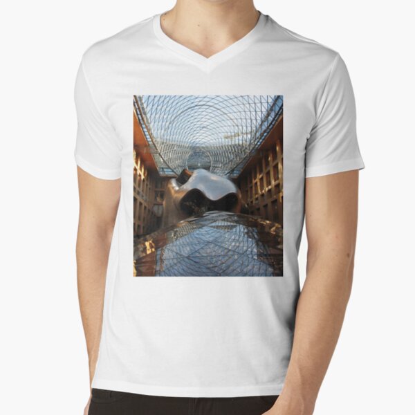 Banked Whale V-Neck T-Shirt