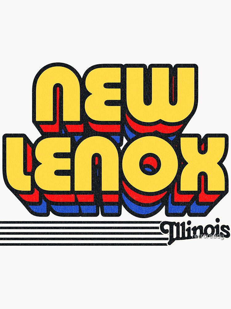 "New Lenox, Illinois Retro Stripes" Sticker for Sale by retroready