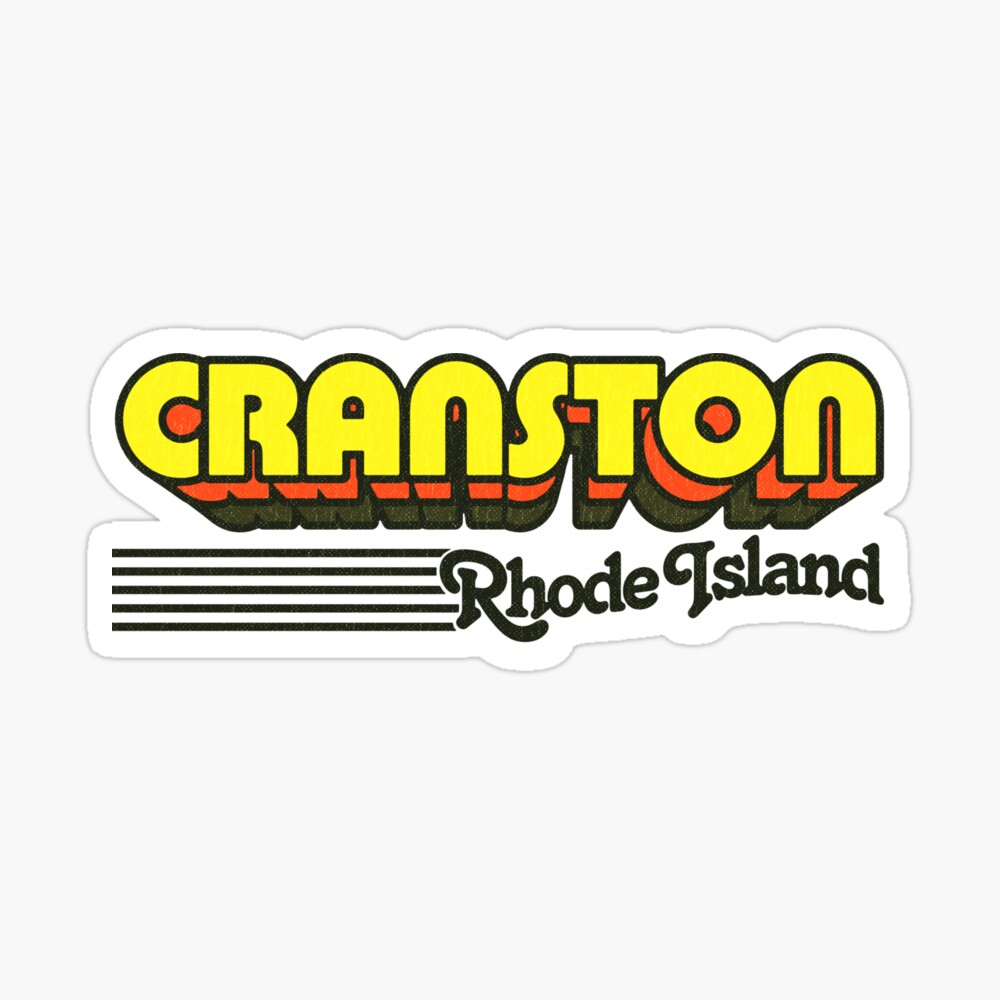 Cranston, Rhode Island | Retro Stripes Sticker