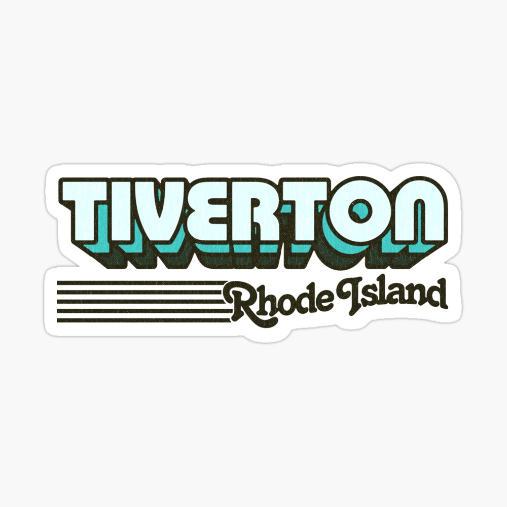 Tiverton, Rhode Island | Retro Stripes Sticker