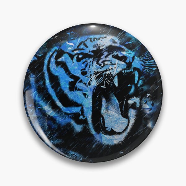 Artikelvorschau, Abstraktes Tiger-Design in Blautönen entworfen und verkauft von Heathermarie321.