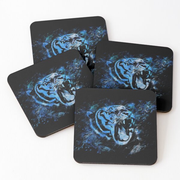 Item preview, Tiger Abstract Design In Shades Of Blue designed and sold by Heathermarie321.