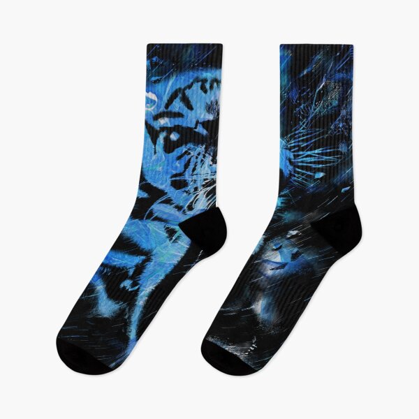 Item preview, Tiger Abstract Design In Shades Of Blue designed and sold by Heathermarie321.