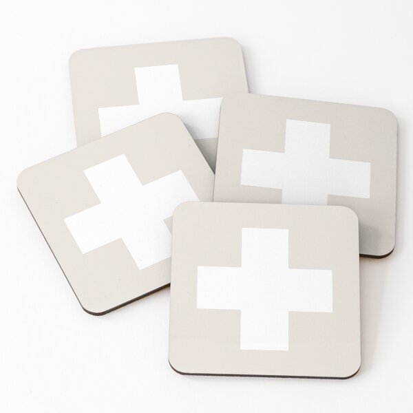 Item preview, Swiss cross. Cream and white designed and sold by Latte Design.