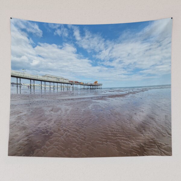Item preview, Scenic View of Paignton Pier During Low Tide designed and sold by rawshutterbug.
