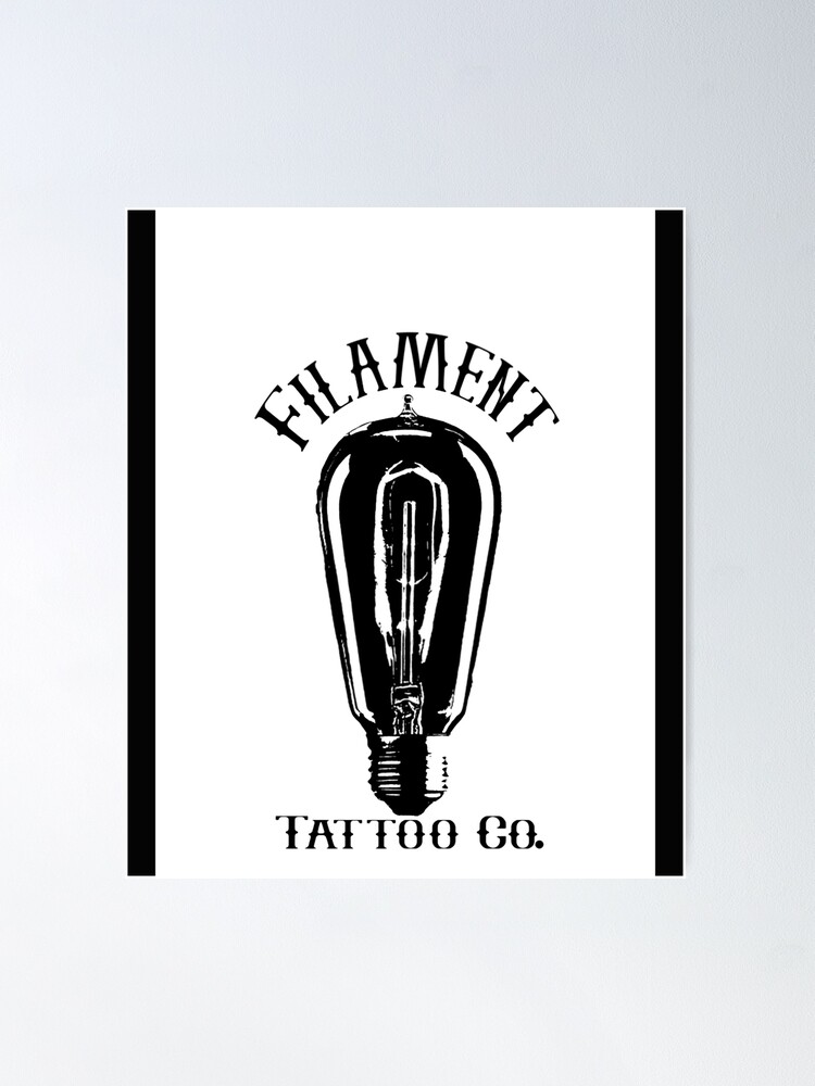 Light bulb tattoo with the filament saying 