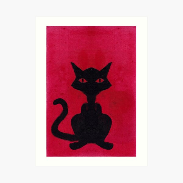 BLACK CAT Art Print