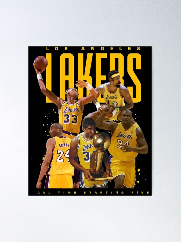 LA Lakers Los Angeles Basketball Jersey Personalised Name Wall 