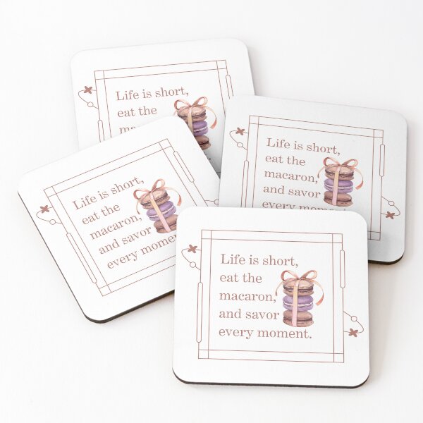 Item preview, Life is short, eat the macaron, and savor  every moment designed and sold by shopfindingbeni.