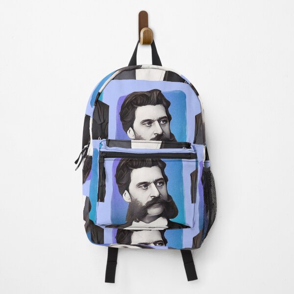Item preview, Austrian Composer Johann Strauss II - blue - illustration designed and sold by Litstoy.