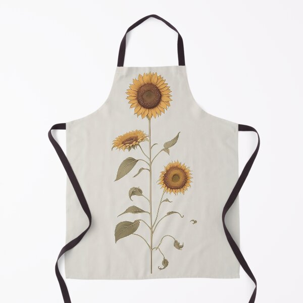 Artikelvorschau, Minimalist Sunflower Drawing in Stick and Poke Style: Earthy Tones and Vibrant Petals entworfen und verkauft von CharmingChic.