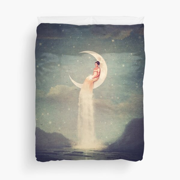 Moon River Lady Duvet Cover