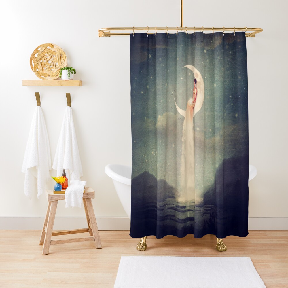Moon River Lady Shower Curtain