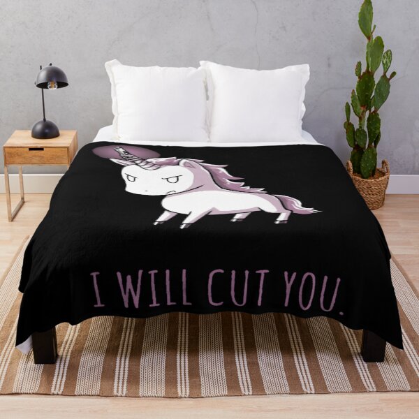 Item preview, I WILL CUT YOU Quote Cute Unicorn light designed and sold by uobneiicmd18.