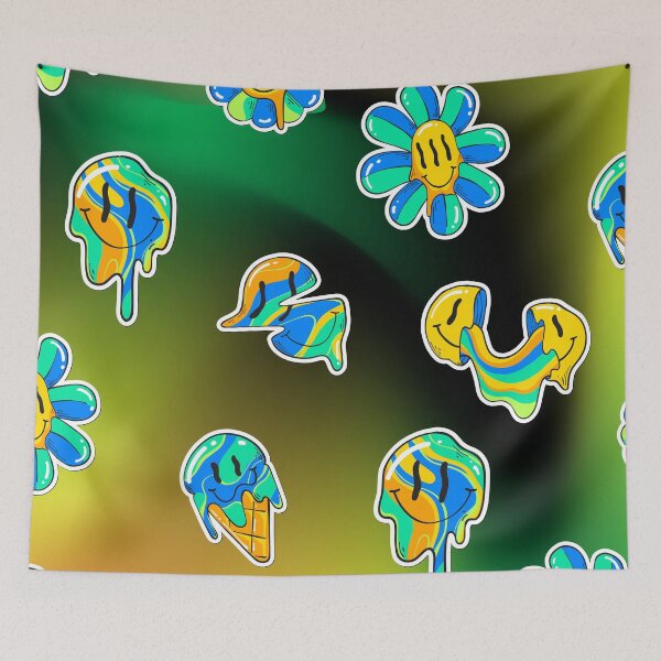 Item preview, Psychedelic Smiley Hippie designed and sold by MaiZephyr.