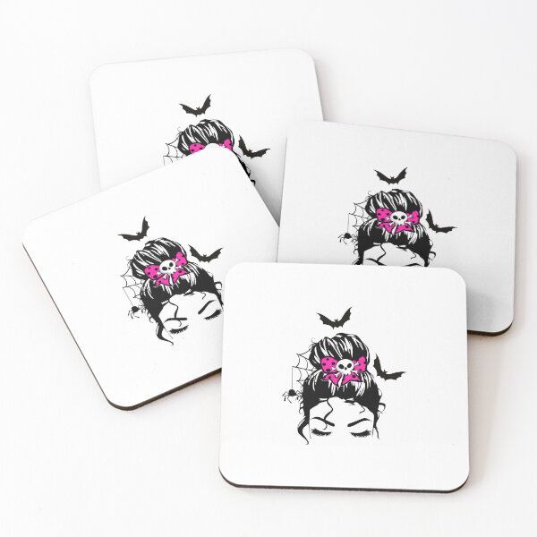 Item preview, Pink Halloween Messy Bun Girl  designed and sold by InfiniteDemand.