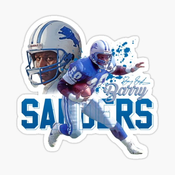 Older DETROIT LIONS Barry Sanders Honolulu Blue Jersey 8 x 10