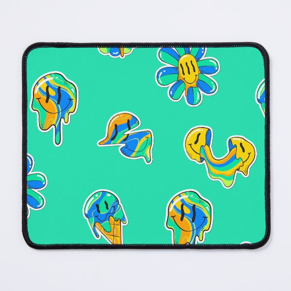 Item preview, Teal Groovy Smiley Hippie designed and sold by MaiZephyr.