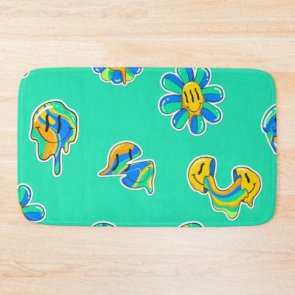 Item preview, Teal Groovy Smiley Hippie designed and sold by MaiZephyr.