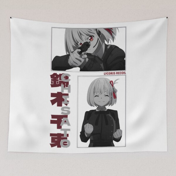 Item preview, Chisato Nishikigi Black and White Panel Lycoris Recoil designed and sold by YesterdayCharl.