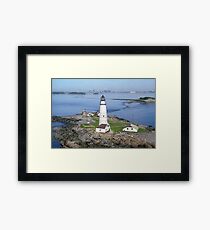 Aerial view of Boston Light Framed Print