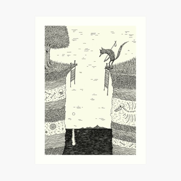 Broken Bridge Art Print