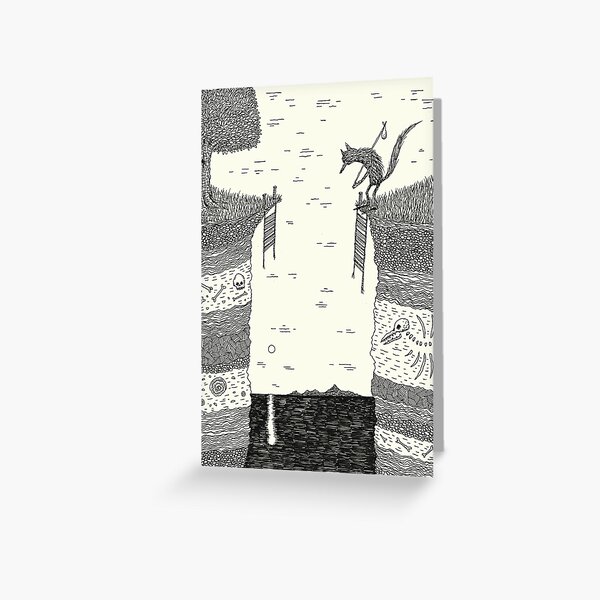 Broken Bridge Greeting Card