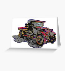 Old Truck Digital Graphic Lithograph Greeting Card