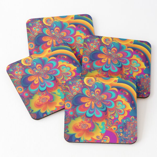 Item preview, Flower Power Colourful Flower Pattern designed and sold by druidwolfart.
