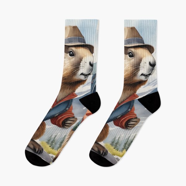 Item preview, funny marmot hikes in the mountains designed and sold by Mauswohn.