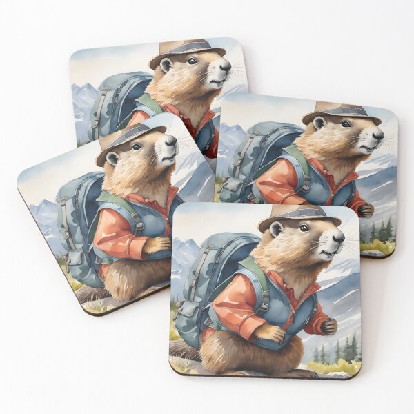 Item preview, funny marmot hikes in the mountains designed and sold by Mauswohn.