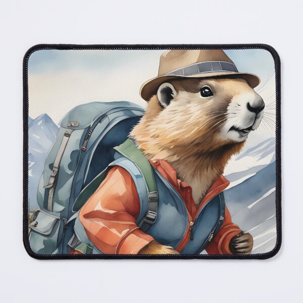 Item preview, funny marmot hikes in the mountains designed and sold by Mauswohn.