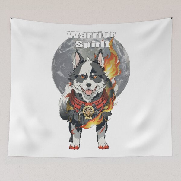Item preview, Warrior Spirit Dog Flame Earth designed and sold by ThanaDesign.
