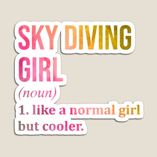 Item preview, Skydiving Girl Definition in Watercolor designed and sold by XCIV.