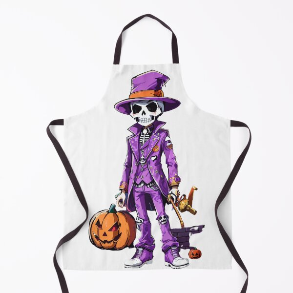 Item preview, Purple-Clad Skeleton: Pumpkin Enchanter on Redbubble designed and sold by irosh madushan.