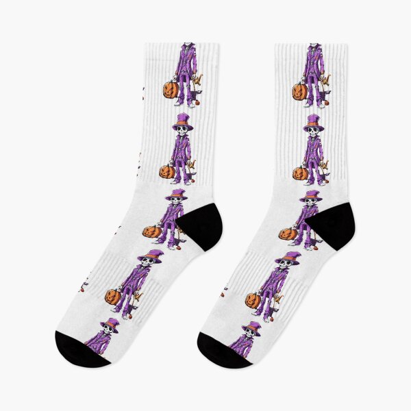 Item preview, Purple-Clad Skeleton: Pumpkin Enchanter on Redbubble designed and sold by irosh madushan.