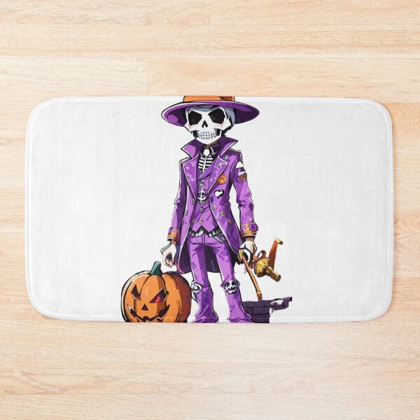 Item preview, Purple-Clad Skeleton: Pumpkin Enchanter on Redbubble designed and sold by irosh madushan.
