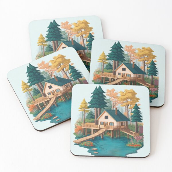 Item preview, Lake house Illustration Design Nature designed and sold by Animo Pack.