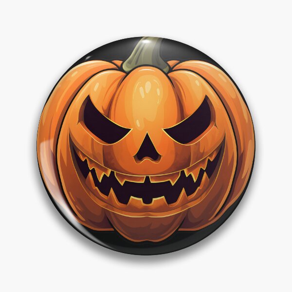 Item preview, scary halloween pumpkin face  designed and sold by Wickystickers.