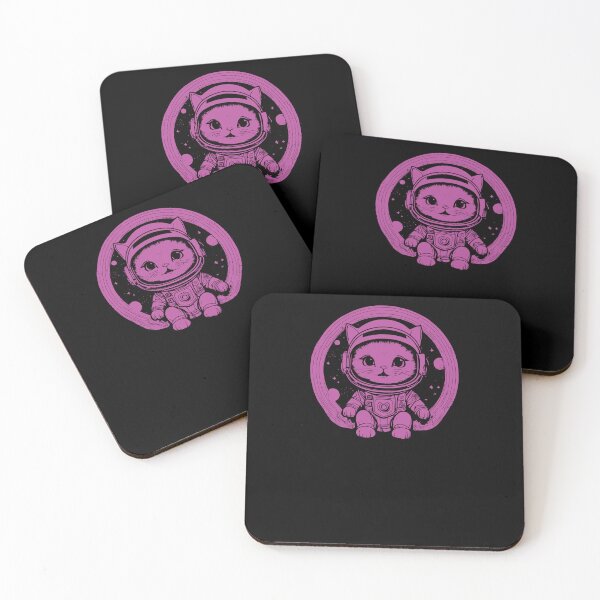 Item preview, Cute Kitten Astronaut - Fuchsia designed and sold by Soulemotion.