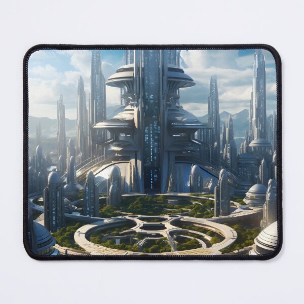 Item preview, Sleek Futuristic City of Tomorrow | Digital Art Decor designed and sold by Shirtastically.