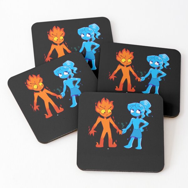 Item preview, Elemental Fire boy and Water girl designed and sold by SisterHaplo.