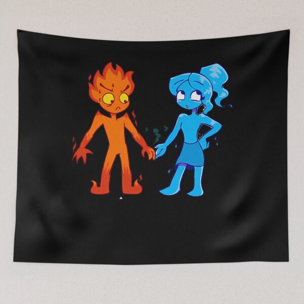 Item preview, Elemental Fire boy and Water girl designed and sold by SisterHaplo.