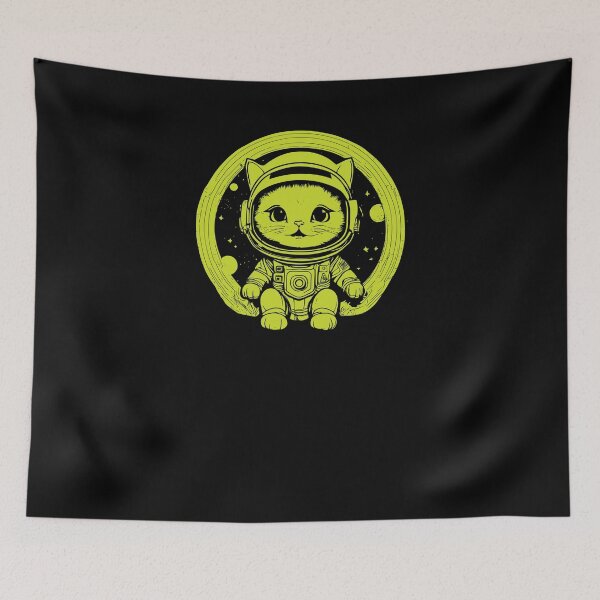 Item preview, Cute Kitten Astronaut - Yellow 1 designed and sold by Soulemotion.