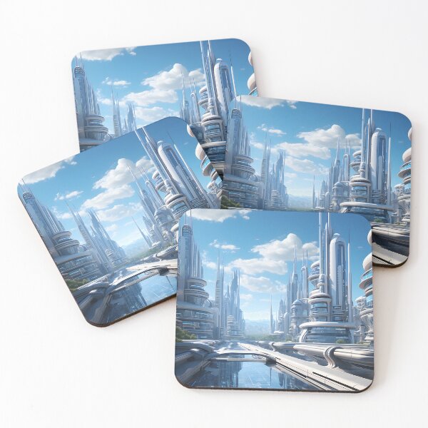 Item preview, Futuristic Techno Metropolis | Digital Art Poster designed and sold by Shirtastically.