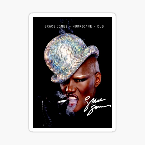 Grace Jones Hurricane Dub Signature | Sticker