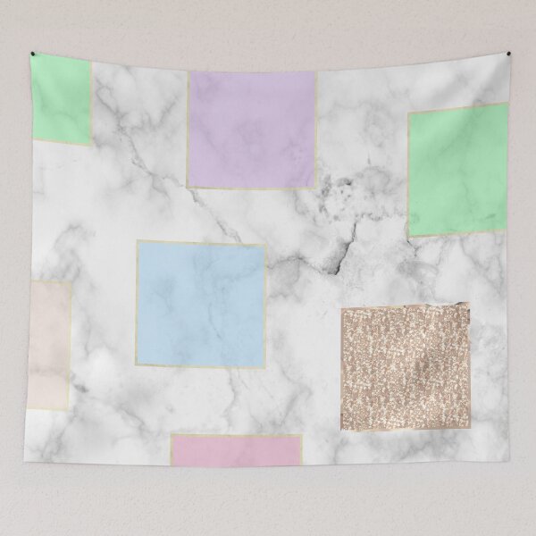 Item preview, Marble Gold Pastel Glitter Squares Design designed and sold by SoNifty.