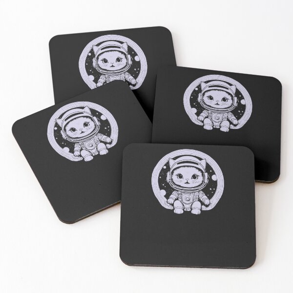 Item preview, Cute Kitten Astronaut - Light Purple designed and sold by Soulemotion.