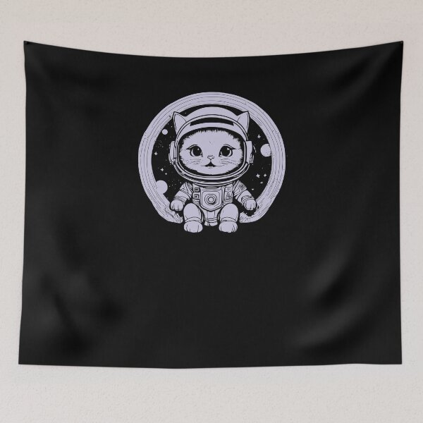 Item preview, Cute Kitten Astronaut - Light Purple designed and sold by Soulemotion.