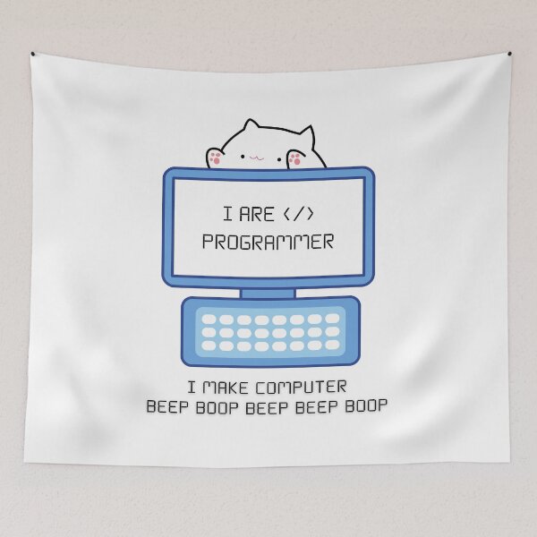 Item preview, I Are Programmer Computer Cat Beep Boop designed and sold by TeeStory13.
